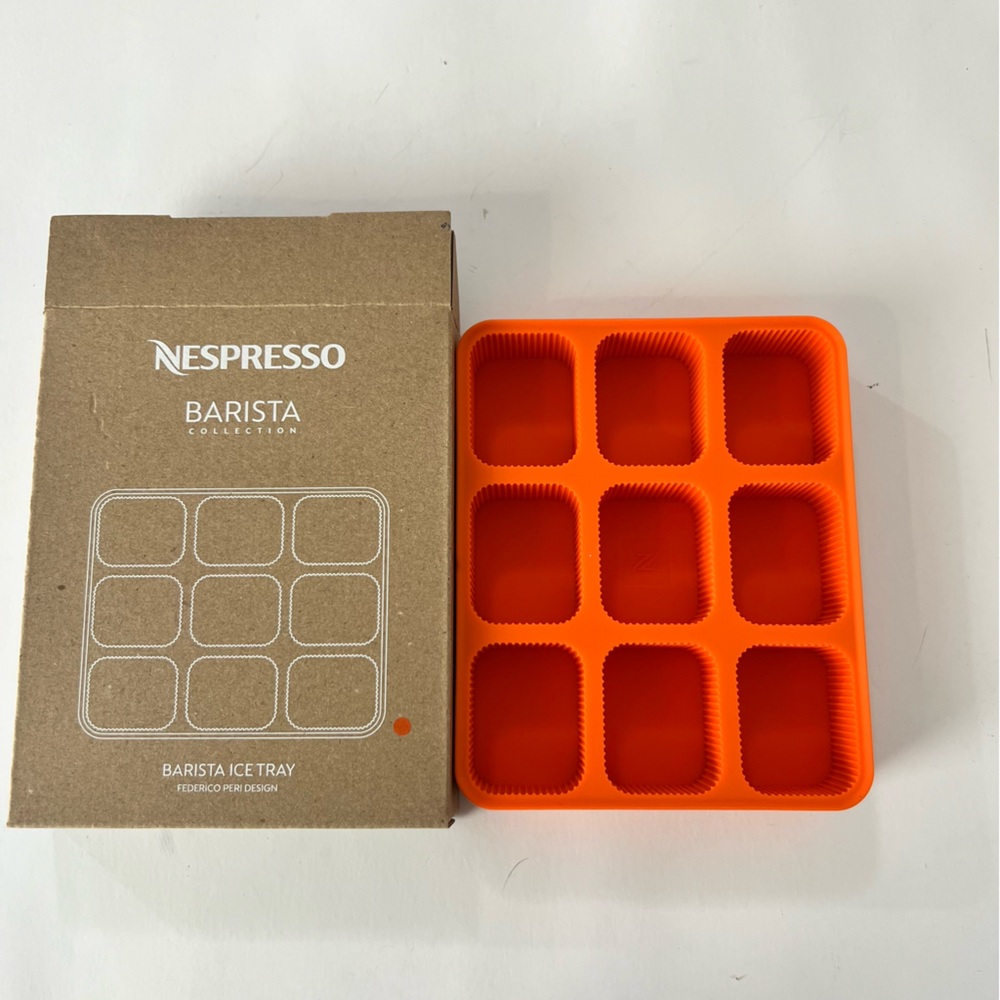 Nespresso Barista Collection Ice Cube Tray - Bright Orange - New